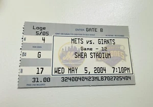 Mike Piazza MLB 2004 Ticket Stub - Breaks Fisk’s HR Record HR 352 - Bild 1 von 2