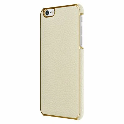 FUNDA TRASERA RÍGIDA PARA IPhone 6+ y 6s+ cuero grano marfil real hecha a mano en caja Foto 1 de 4