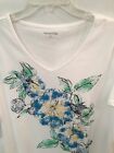 Breckenridge Embellished studded floral  pullover   Top XL. Nwt