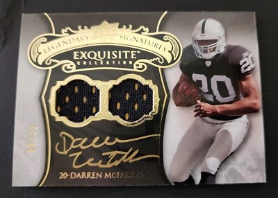 DARREN McFADDEN 2008 UD EXQUISITE Collections GOLD AUTOGRAPH Relic #d 8/35 RC RB - Image 1 of 4