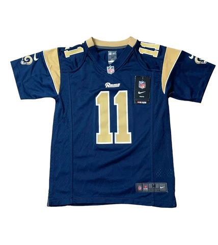 Team Apparel Los Angeles Rams Jared Goff NFL Jersey Youth Kids SZ M Navy Blue Cover