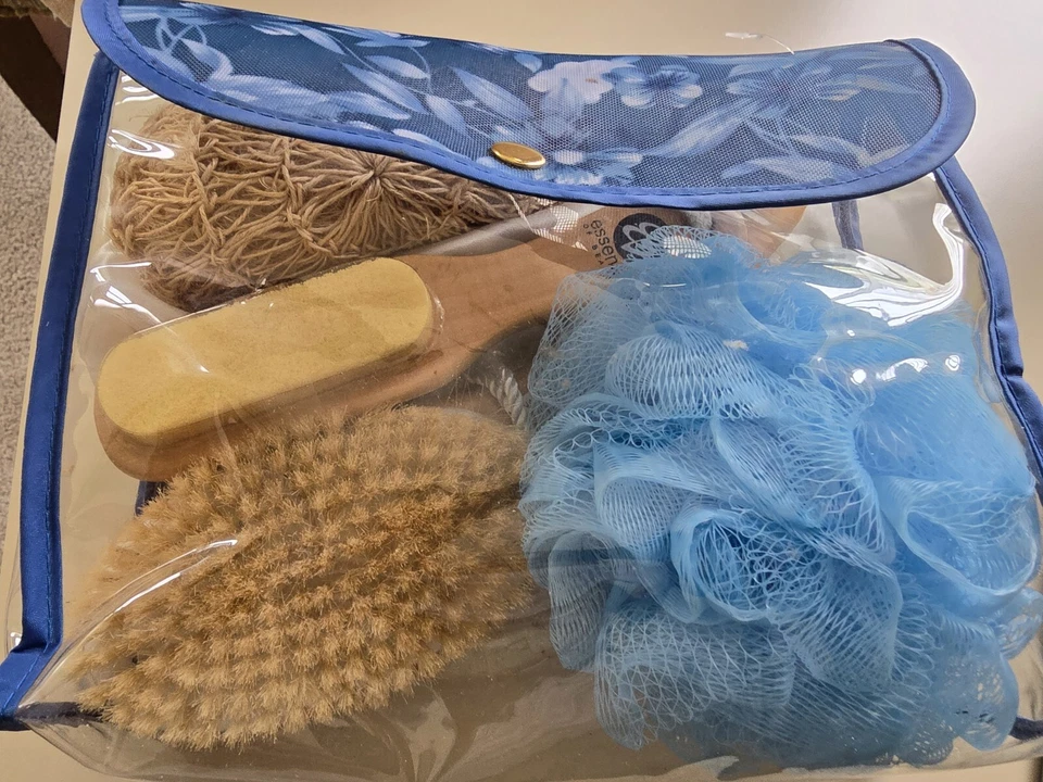 Essence of Beauty 5 piezas cepillo de baño esponja exfoliante esponja almohadilla juego de exfoliante de ducha Foto 1 de 4