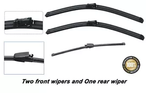 Volkswagen VW Polo 2006-2009 Brand New Front and Rear windscreen wiper blades - Picture 1 of 5