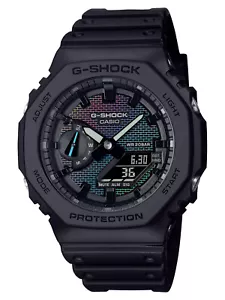 NUOVO orologio da uomo Casio G-Shock RAINBOW BRICK WALL Ana-Digi Carbon Core GA2100RW-1A - Foto 1 di 4