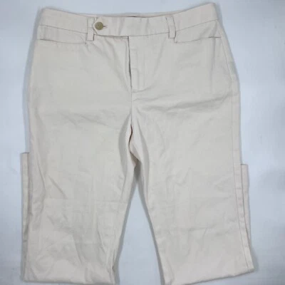 Lauren Ralph Lauren Womens Adelle Chino Pants Size 6 Cream White - Image 1 of 4
