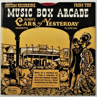 HORN'S CARS OF YESTERDAY - MUSIC BOX ARCADE - Rare 1960's Red Vinyl 7" 45 - VG++ - Image 1 of 4
