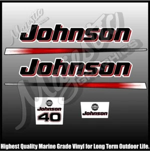 JOHNSON - 40 hp - BOMBADIER - OUTBOARD DECALS - Picture 1 of 1