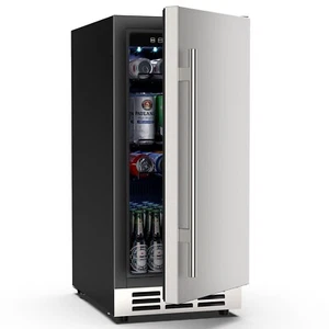15in Outdoor Beverage Fridge Stainless Steel Beverage Cooler Under-counter Beer - Picture 1 of 8