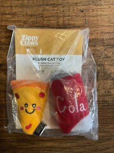 Zippy Claws Interactive Cat Toy w/ Catnip 2 Pack Pizza & Cola - Picture 1 of 2