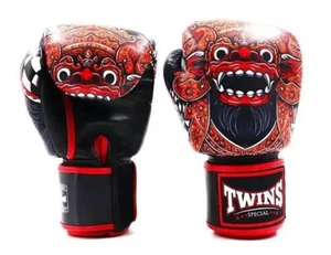 Guantes de Boxeo Especiales Gemelos Cuero Muay Thai Hechos a Mano en TH, FBGVL3-59 Barong - Imagen 1 de 12