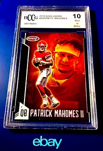 Patrick Mahomes BCCG 10 Sage Aspire 2019 Version Mint Beckett Rare #1 Chiefs - Picture 1 of 4
