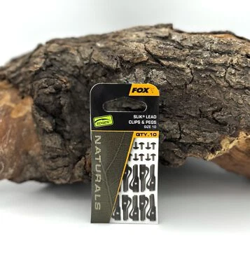 Fox Edges Naturals Slik Lead Clips & Pegs Gr. 10 10 Stück Feine Montage T-Stift - Bild 1 von 4