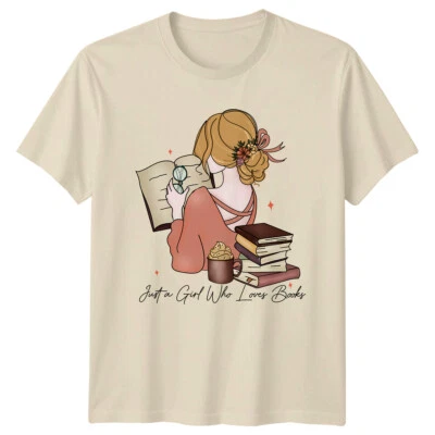 Girl Who Loves Books T-Shirt - Just a Girl Who Loves Books - Image 1 of 4
