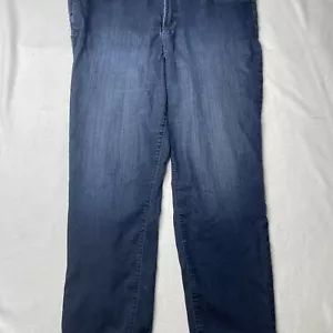 NYDJ Jeans Womens 16 Straight Leg Wash Blue Denim Stretch ankle Pants - Picture 1 of 9