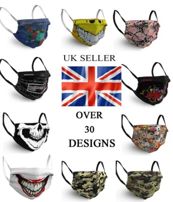 Baumwolle Gesichtsmaske, wiederverwendbar, waschbar, dreilagig, Modedesigns, UNISEX Erwachsene  - Bild 1 von 2