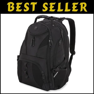 Multi-Functional Black Laptop Backpack with Padded Tablet Pocket - 31L Size - Bild 1 von 8