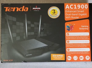 Tenda Wireless AC1900 Dual Band Gigabit Router 1300Mbps at 5GHz 600Mbps AC18 - Picture 1 of 5