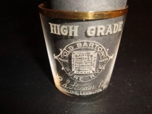 Circa 1900 Old Barton Rye Etched Shot Glass, Lexington, Kentucky - Picture 1 of 1