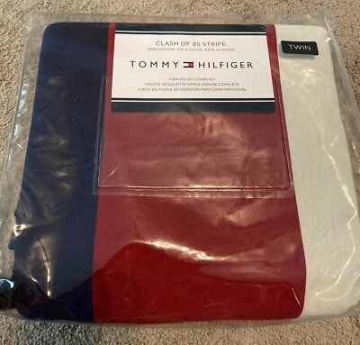 Juego de sábanas Tommy Hilfiger Signature talla: doble color rojo $220+ impuestos Foto 1 de 4