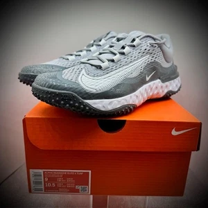 Nike Alpha Huarache Elite 4 Turf Baseball Shoes Wolf Grey DJ6523-010 Mens Size 9 - Picture 1 of 9