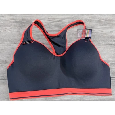 New Danskin Now Women's Sports Bra Plus Size 40D Rear Close Underwire Racerback - Image 1 of 4