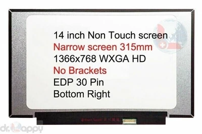 A+ 14" HD LED Screen Compatible N140BGA-EA4 N140BGA-EB4 NT140WHM-N44 No Bracket - Image 1 of 4