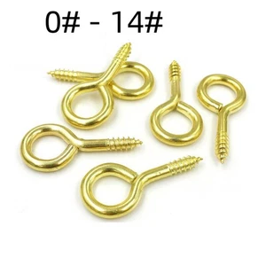 Schraube Augen Kupfer Ringschraube Augenschraube Stiftösen Ösenschraube 0# - 14# - Picture 1 of 5