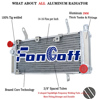 Aluminium Radiator Fit Suzuki SV1000/SV1000S K3-K7 2003-2008 2006 + Cap Kit. - image 1 of 4