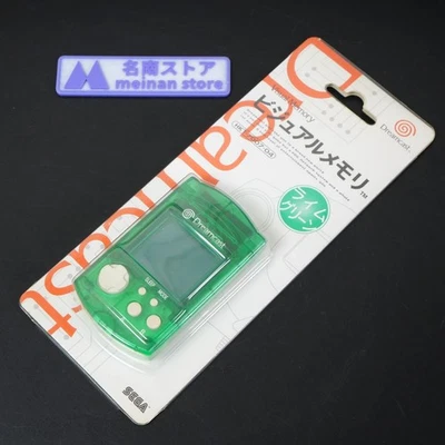 SEGA Dreamcast Visual Memory Unit Lime Green HKT-7000 DC VMU w/ Battery Package - Image 1 of 4