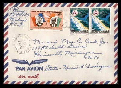 DR WHO 1982 MARFIL COSTA PAR KORHOGO 100F CORREO AÉREO A EE. UU. w8878 Foto 1 de 2