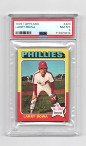1975 TOPPS MINI # 420 LARRY BOWA,PHILLIES-PSA 8.5++++++VIVID LOW POP BEAUTY! - Bild 1 von 1