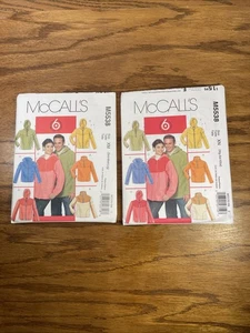 2 McCall's Pattern M5538 Unisex Jacket Sweatshirt Uncut XM (S,M,L) & XN (XL-3X) - Picture 1 of 2