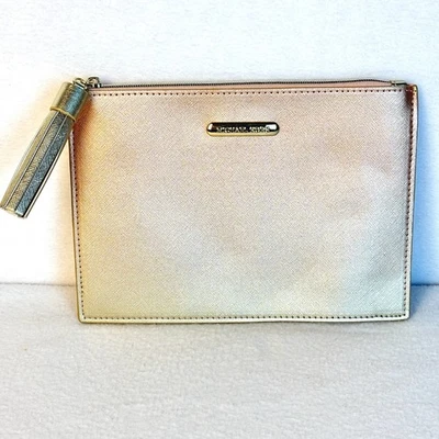 Michael Kors Oro Rosa Ombré Rosa Novedad Bolsa Borla Bolso sin asas Muñequera 8” X 5.5” Foto 1 de 4