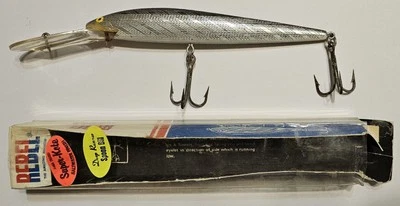 Vintage Rebel Fishing Lure 2400 Saltwater Deep Runner Spoon Bill Minnow Silver  - Image 1 of 4
