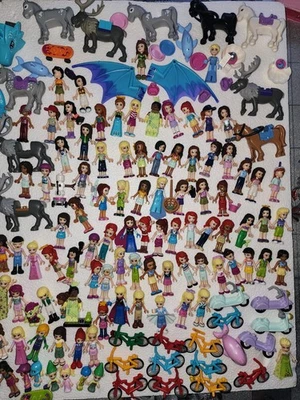 Lego Friends  and disney Minifigures  Lot  +Accessories + animals.  - Image 1 of 4