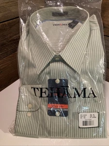 Tehama Clint Eastwood Hang 'em High Hemd 3XL Herren LS Knopfleiste grün weiß - Bild 1 von 5