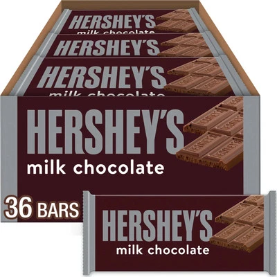 HERSHEY'S Milk Chocolate Candy Bars 1.55 Ounce Pack of 36 Bulk Sweet Treats - Image 1 of 4