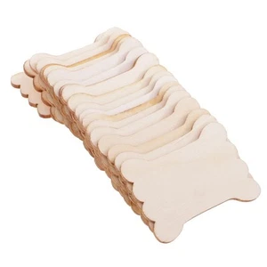 20pcs Bone Shape Wood Thread Floss Bobbins Ribbon Twine Reel Organizer - Picture 1 of 7