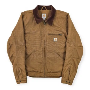 Carhartt Detroit Y2K Ropa de Trabajo Manta Forrada Chaqueta Marrón Para Hombre Pequeña - Imagen 1 de 10