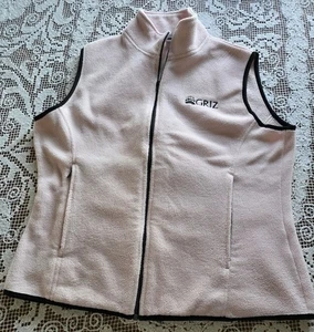 Montana Grizzlies Griz Fleece Vest Womens L Football Pink Black Gorpcore - Picture 1 of 9