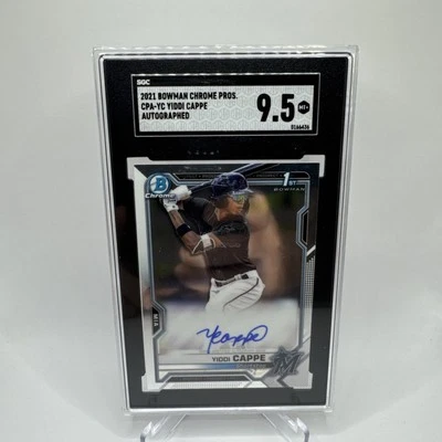 Yiddi Cappe 2021 Bowman Chrome Prospects #CPA-YC Auto SGC 9.5 - Image 1 of 2