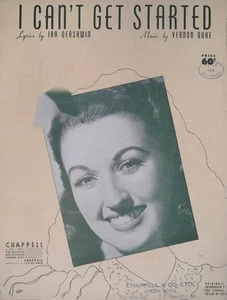 Vintage Sheet Music 1935 I can't get started - Ginny simms - Picture 1 of 2