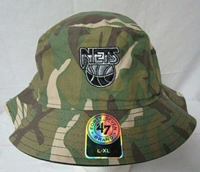 Brooklyn Nets Mens Size Large/X-Large Camo Bucket Hat Cap E1 90 - Image 1 of 4