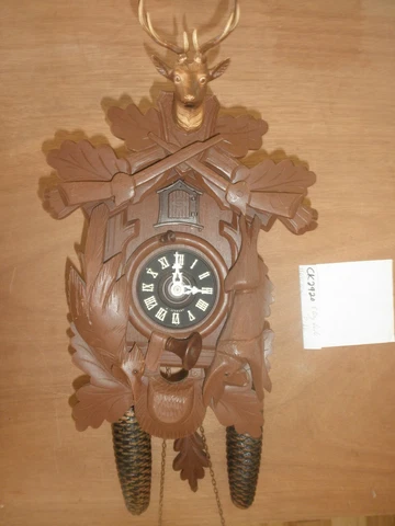 German made Schmeckenbecher. Linden Wood Hunter 8 Day Cuckoo Clock CK2920 Cover