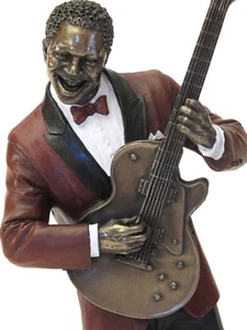 Musicista jazz chitarra scultura figura chitarrista *Le monde du Jazz* 20045D - Foto 1 di 6