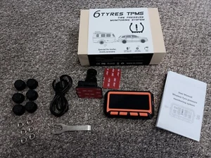 6Tyres 6 Sensor TPMS Tire Pressure Monitoring System for RV Caravan Trucks Cars - Bild 1 von 15