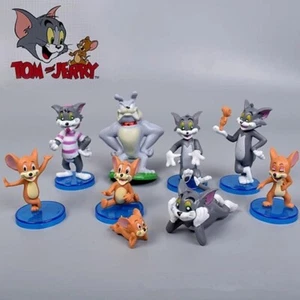 Tom & Jerry Spike Mouse Playset Set of 9 Figure Cake Topper Figure Set Free Ship - Picture 1 of 1