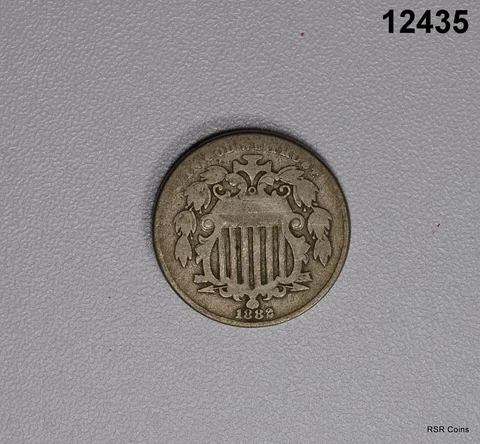 1882 SHIELD NICKEL GOOD+! #12435 Cover