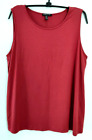 Eileen Fisher Petite L PL/PG Tank Top Shirt Blouse Shell Knit Viscose SPANDEX