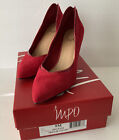 Impo Red Suede Trillie High Heel Dress Shoes Women's Size 9M Dressy Party New